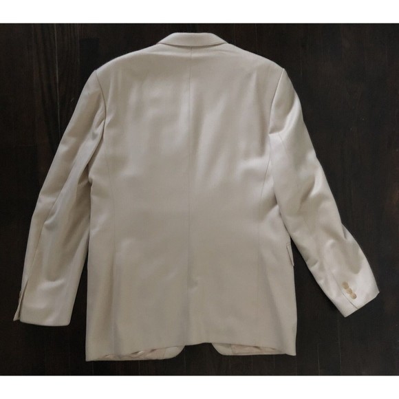 Vintage Men’s Suit Jacket by NIK Konfecija 1960s Made In Zagreb Yugoslavia Cream - Picture 2 of 16